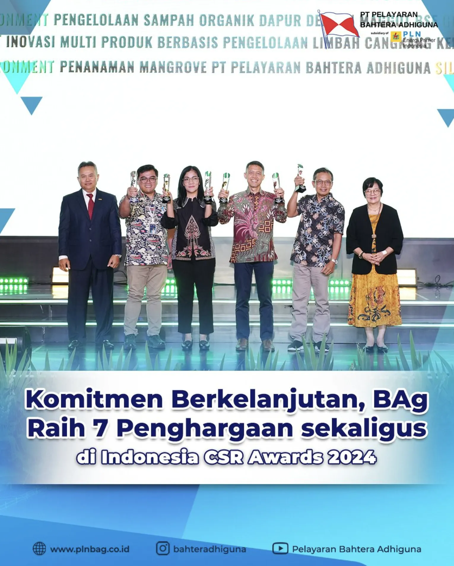 Komitmen Berkelanjutan, BAg raih 7 Penghargaan Sekaligus di Indonesia CSR Awards 2024